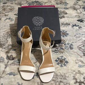 Vince Camuto Cream Heeled Sandals